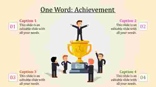 achievement slide template-One Word-Achievement